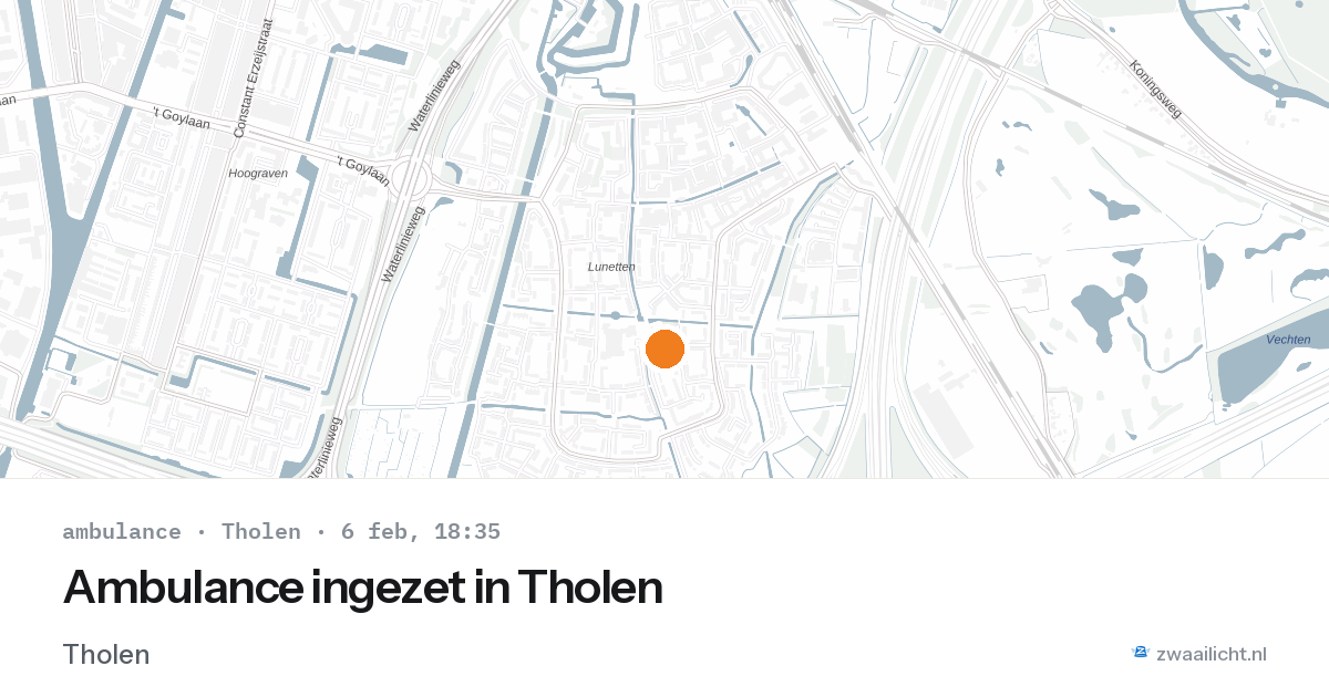Ambulance ingezet in Tholen — 6 feb 2026