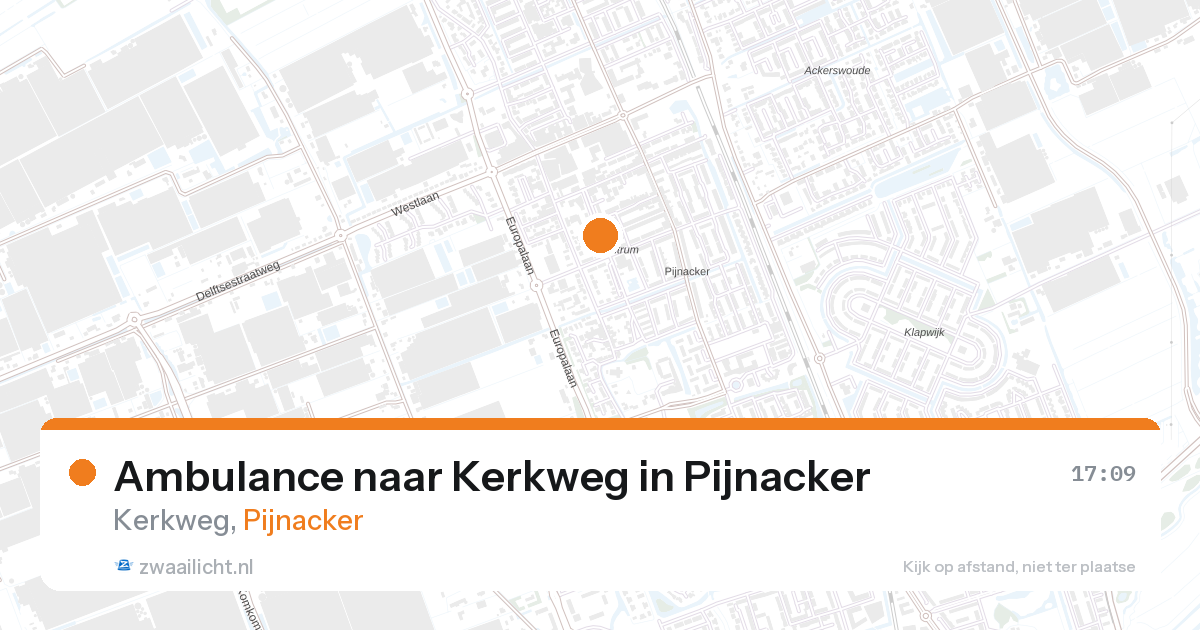 Ambulance naar Kerkweg in Pijnacker — 30 jun 2026