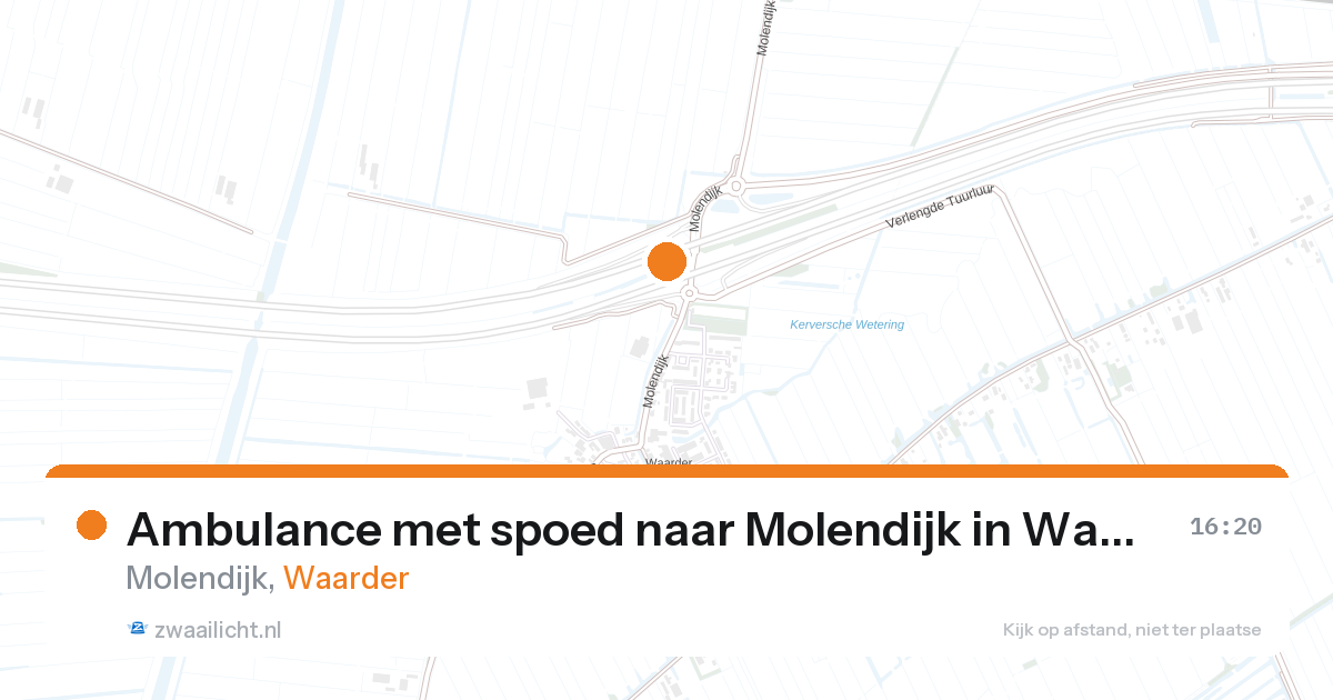 Ambulance met spoed naar Molendijk in Waarder — 26 aug 2026