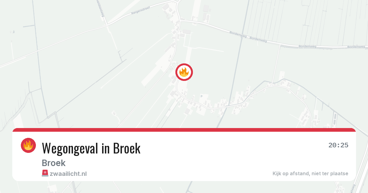 Wegongeval in Broek — 31 jul 2026