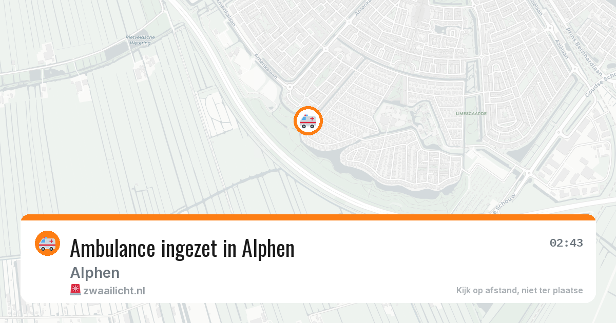 Ambulance ingezet in Alphen — 30 jun 2026