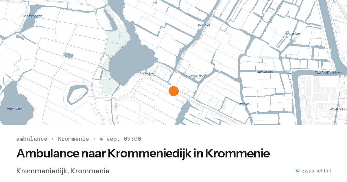 Ambulance naar Krommeniedijk in Krommenie — 4 sep 2026
