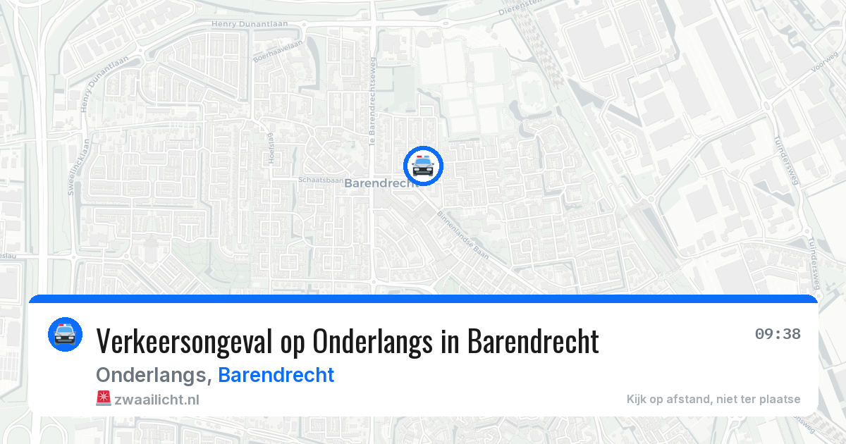 Verkeersongeval op Onderlangs in Barendrecht — 25 mrt 2026