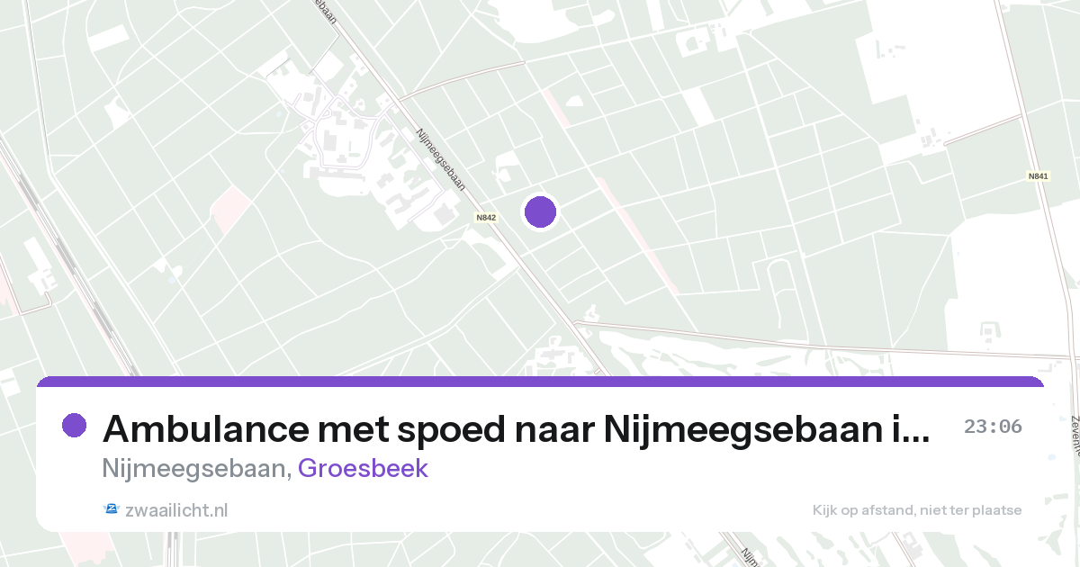 Ambulance met spoed naar Nijmeegsebaan in Groesbeek — 27 aug 2026