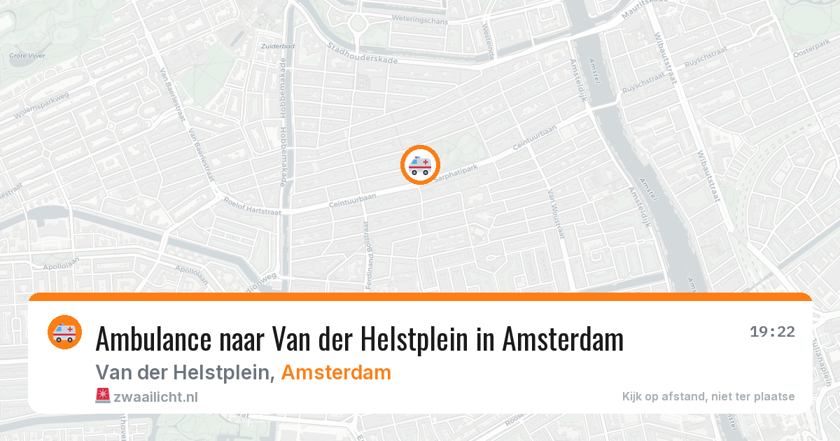 Ambulance naar Van der Helstplein in Amsterdam — 10 mei 2026