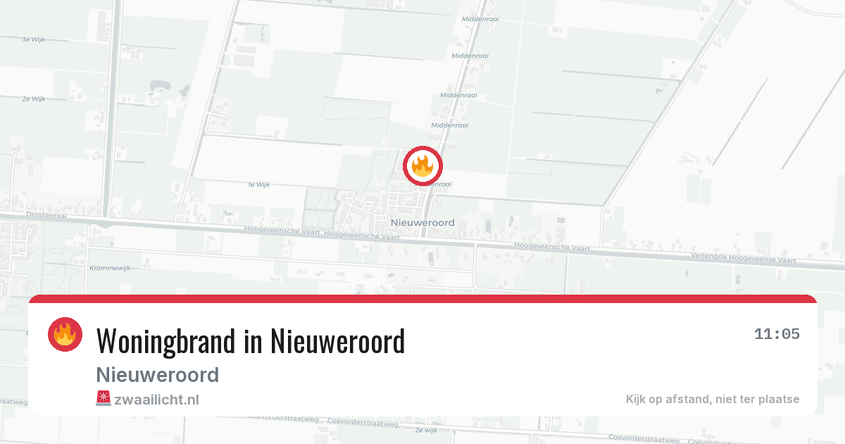 Woningbrand in Nieuweroord — 3 jul 2026