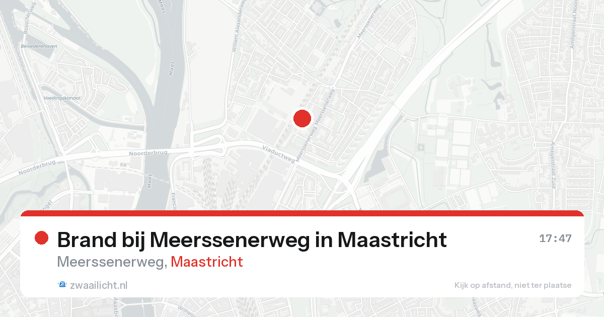Brand bij Meerssenerweg in Maastricht — 19 aug 2026