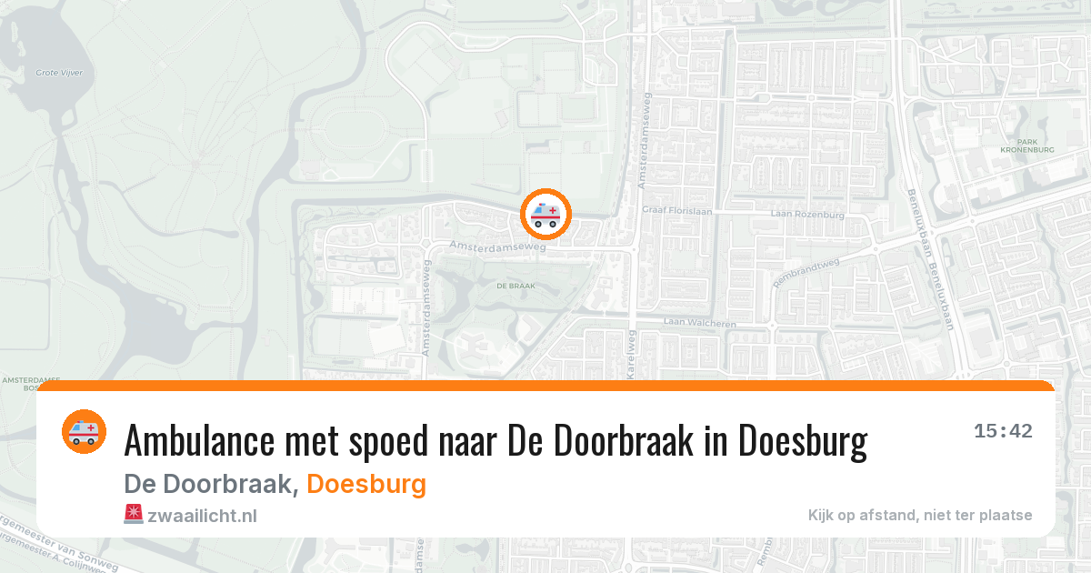 Ambulance met spoed naar De Doorbraak in Doesburg — 7 jul 2026