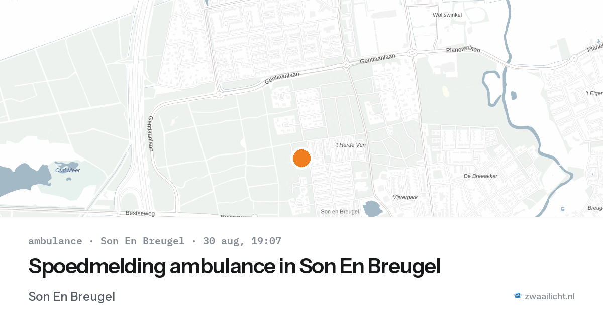 Spoedmelding ambulance in Son En Breugel — 30 aug 2026