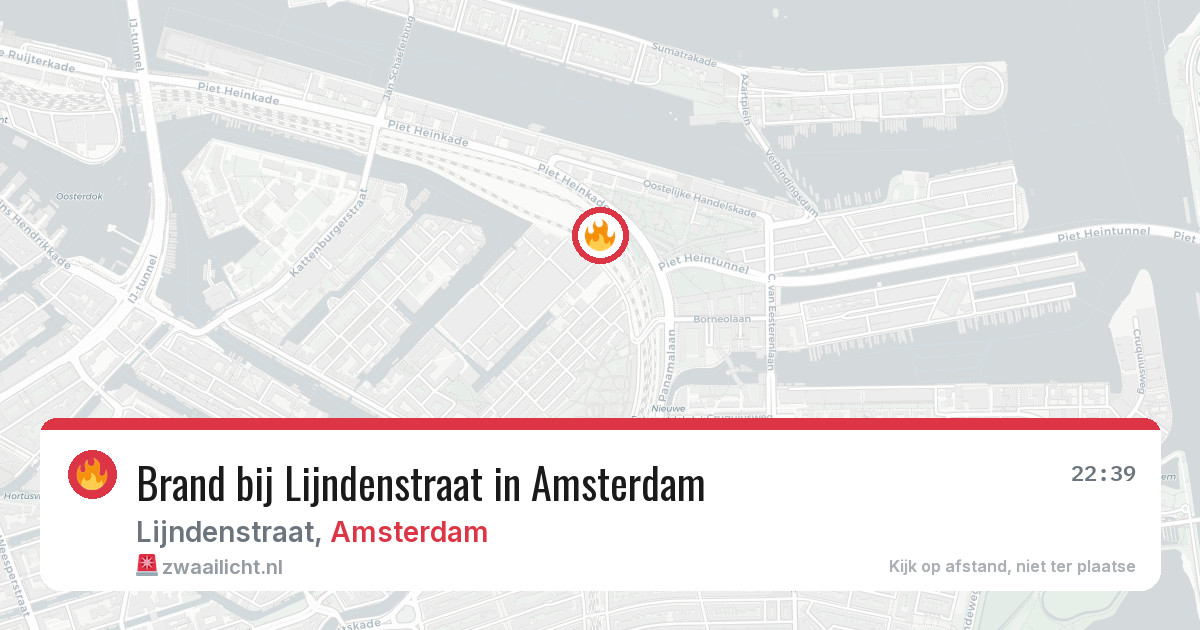 Brand bij Lijndenstraat in Amsterdam — 12 mei 2026