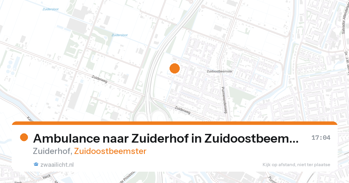 Ambulance naar Zuiderhof in Zuidoostbeemster — 26 aug 2026