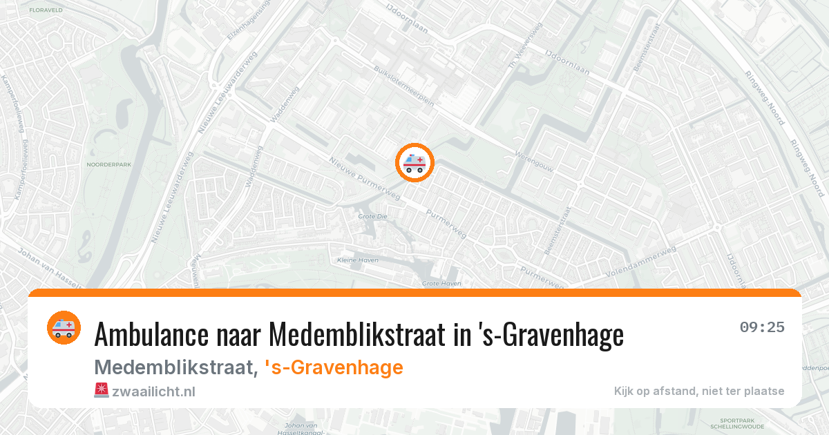 Ambulance naar Medemblikstraat in 's-Gravenhage — 20 mrt 2026