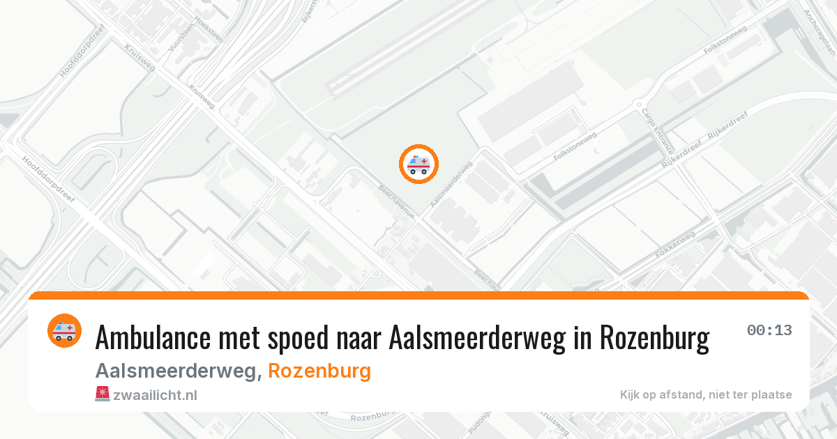 Ambulance met spoed naar Aalsmeerderweg in Rozenburg — 19 apr 2026