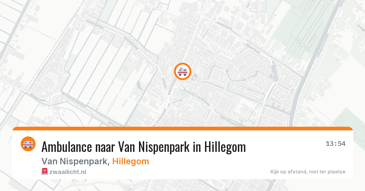 Ambulance naar Van Nispenpark in Hillegom — 18 mrt 2026