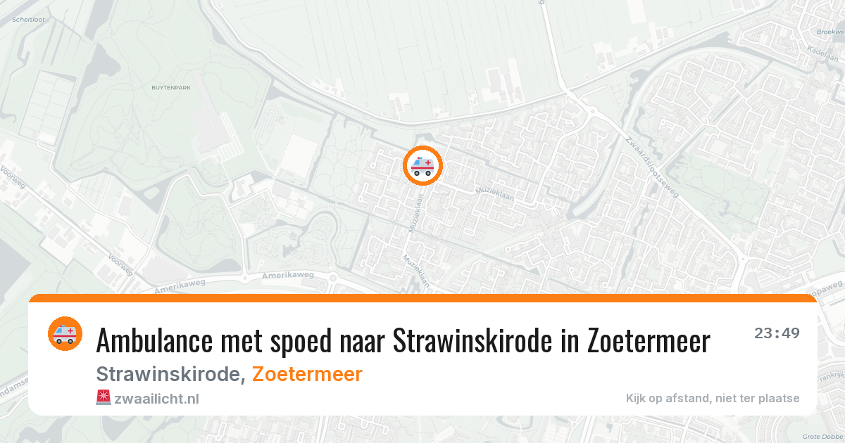 Ambulance met spoed naar Strawinskirode in Zoetermeer — 22 apr 2026