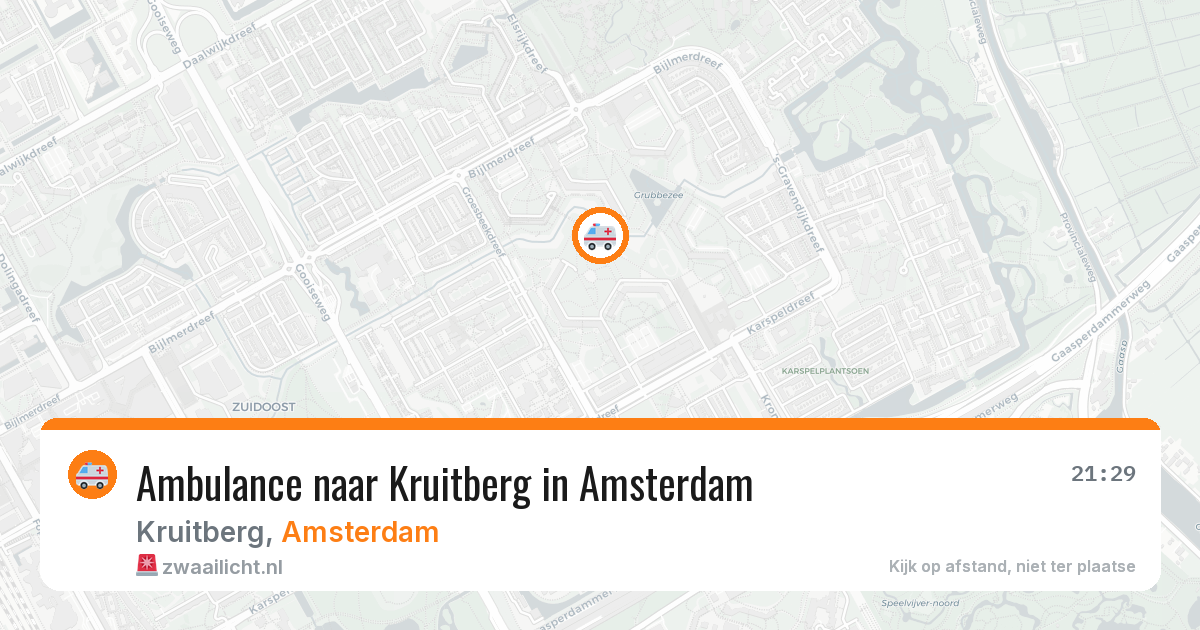 Ambulance naar Kruitberg in Amsterdam — 9 apr 2026