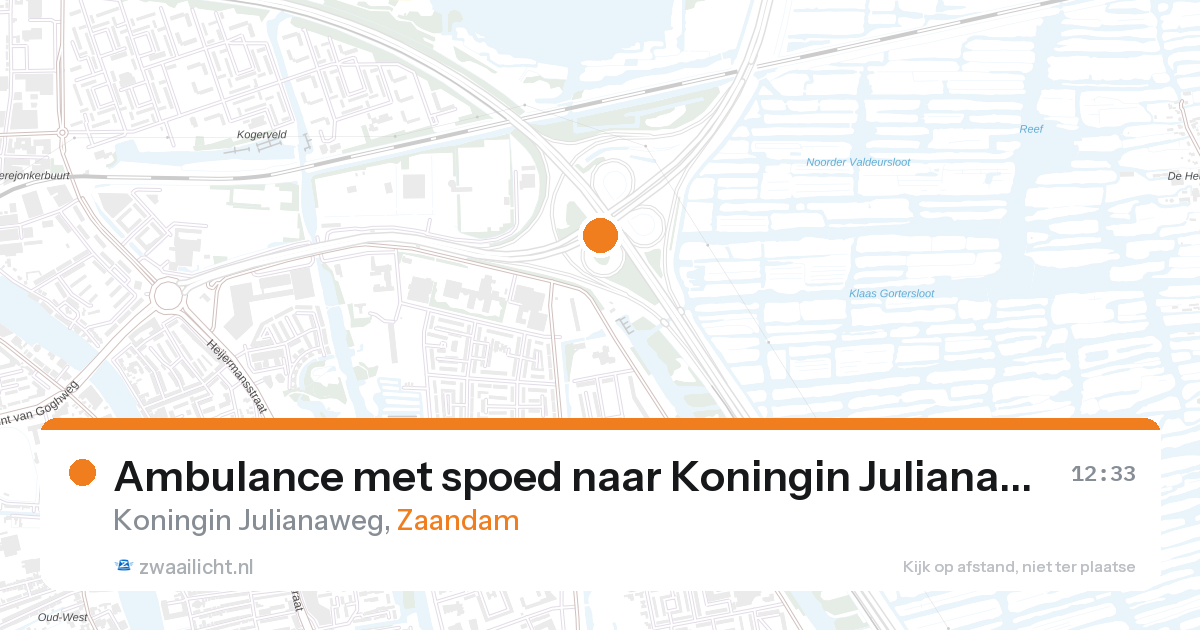 Ambulance met spoed naar Koningin Julianaweg in Zaandam — 12 jun 2026