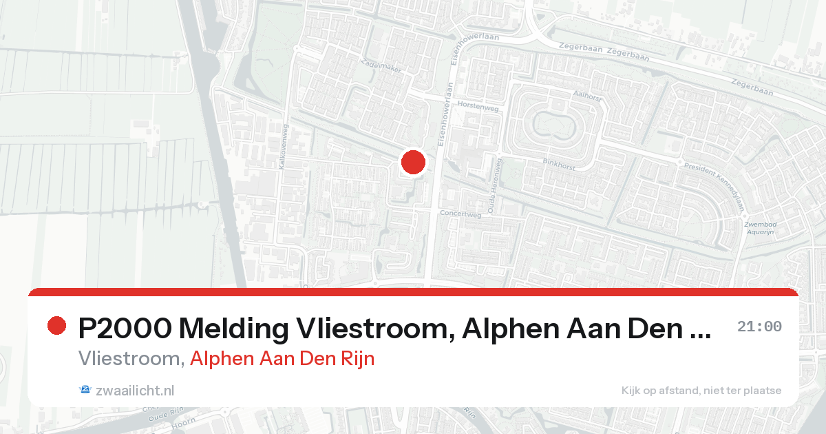 P2000 Melding Vliestroom, Alphen Aan Den Rijn — 31 jan 2026