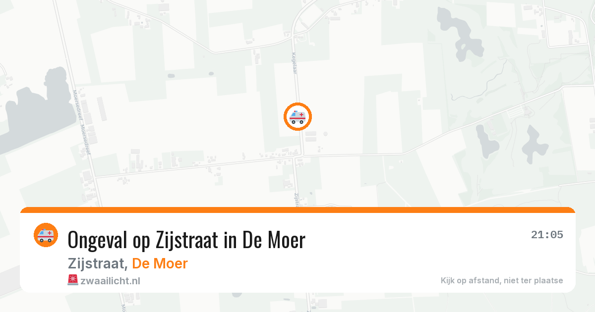 Ongeval op Zijstraat in De Moer — 29 mei 2026