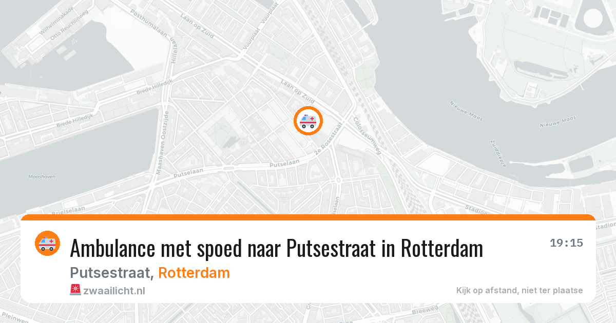 Ambulance met spoed naar Putsestraat in Rotterdam — 9 jun 2026