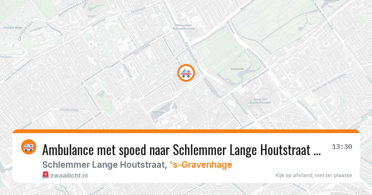 Ambulance met spoed naar Schlemmer Lange Houtstraat in 's-Gravenhage — 30 jan 2026
