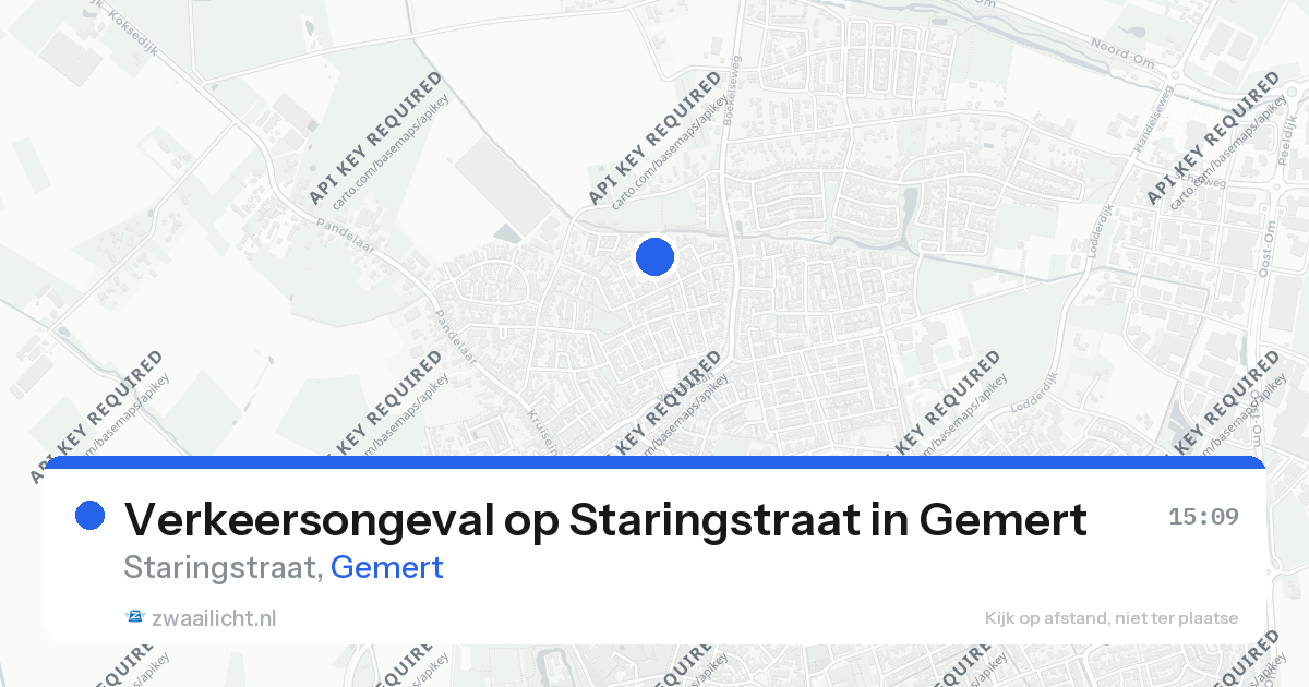 Verkeersongeval op Staringstraat in Gemert — 26 aug 2026