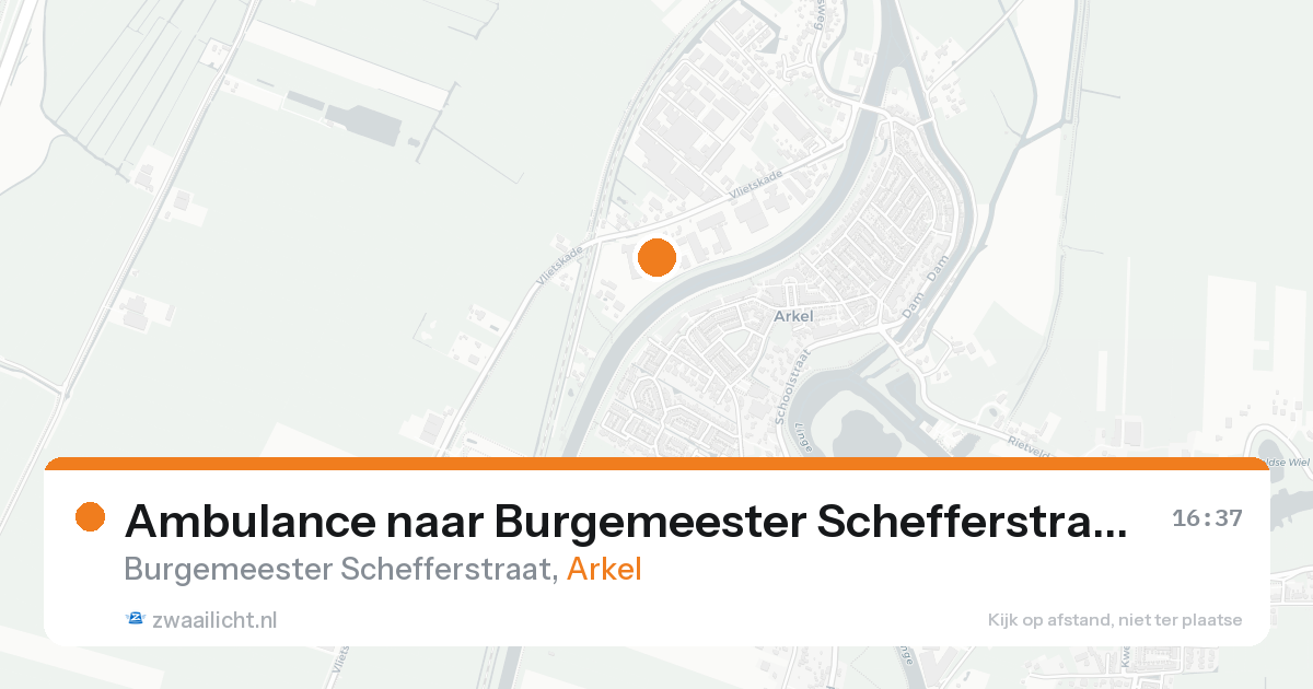 Ambulance naar Burgemeester Schefferstraat in Arkel — 21 aug 2026