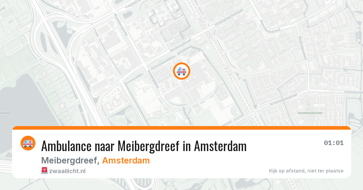 Ambulance naar Meibergdreef in Amsterdam — 31 jul 2026