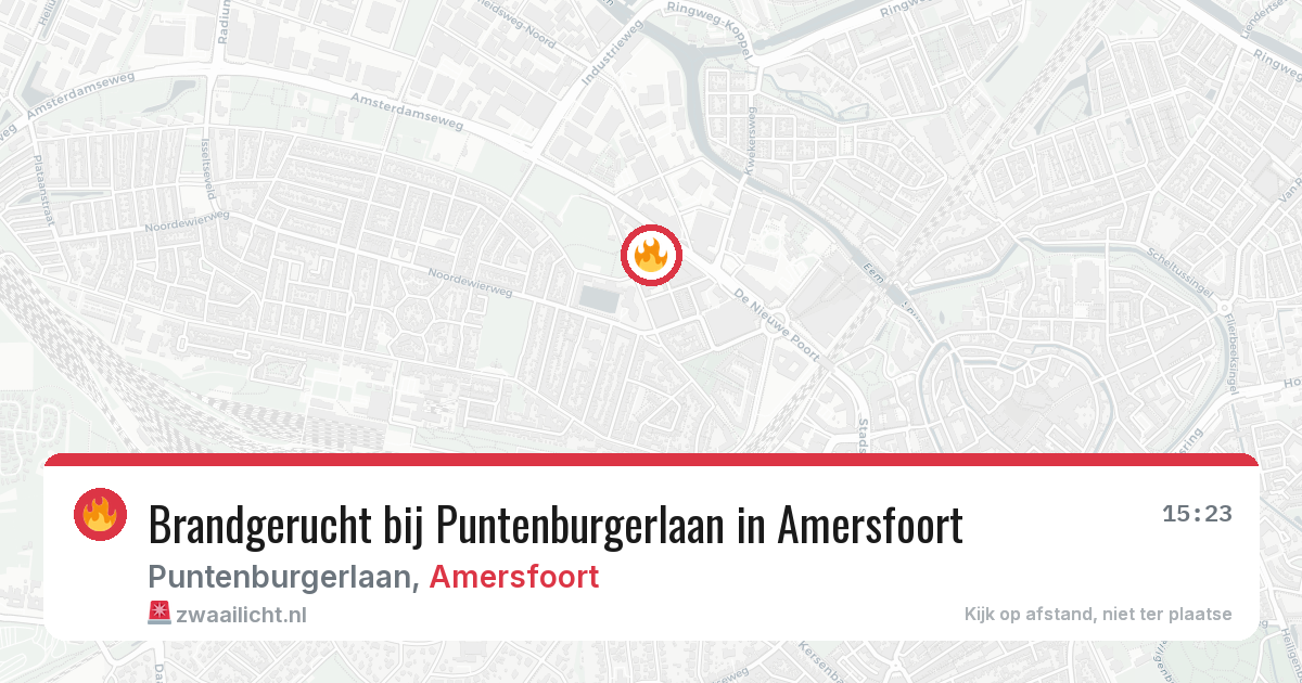Brandgerucht bij Puntenburgerlaan in Amersfoort — 6 mrt 2026