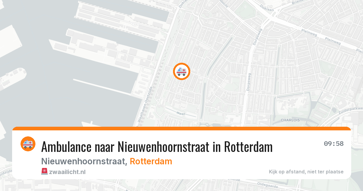 Ambulance naar Nieuwenhoornstraat in Rotterdam — 8 apr 2026