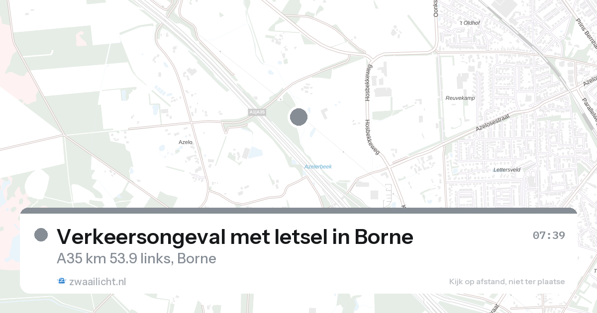 Verkeersongeval met letsel in Borne — 27 aug 2026
