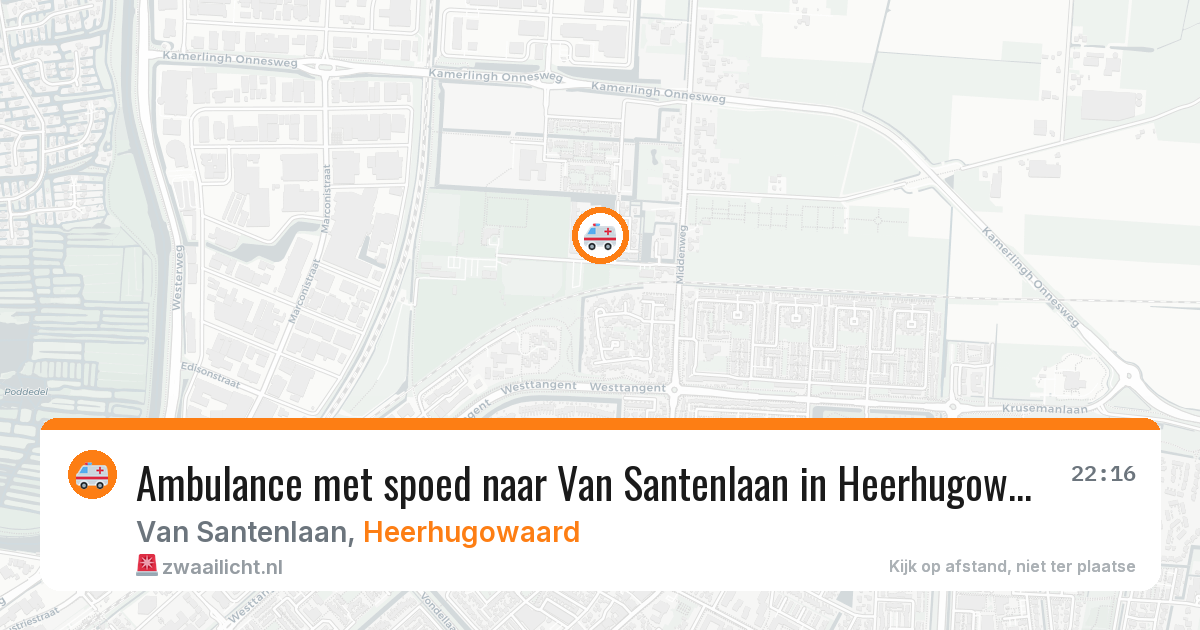 Ambulance met spoed naar Van Santenlaan in Heerhugowaard — 6 aug 2026