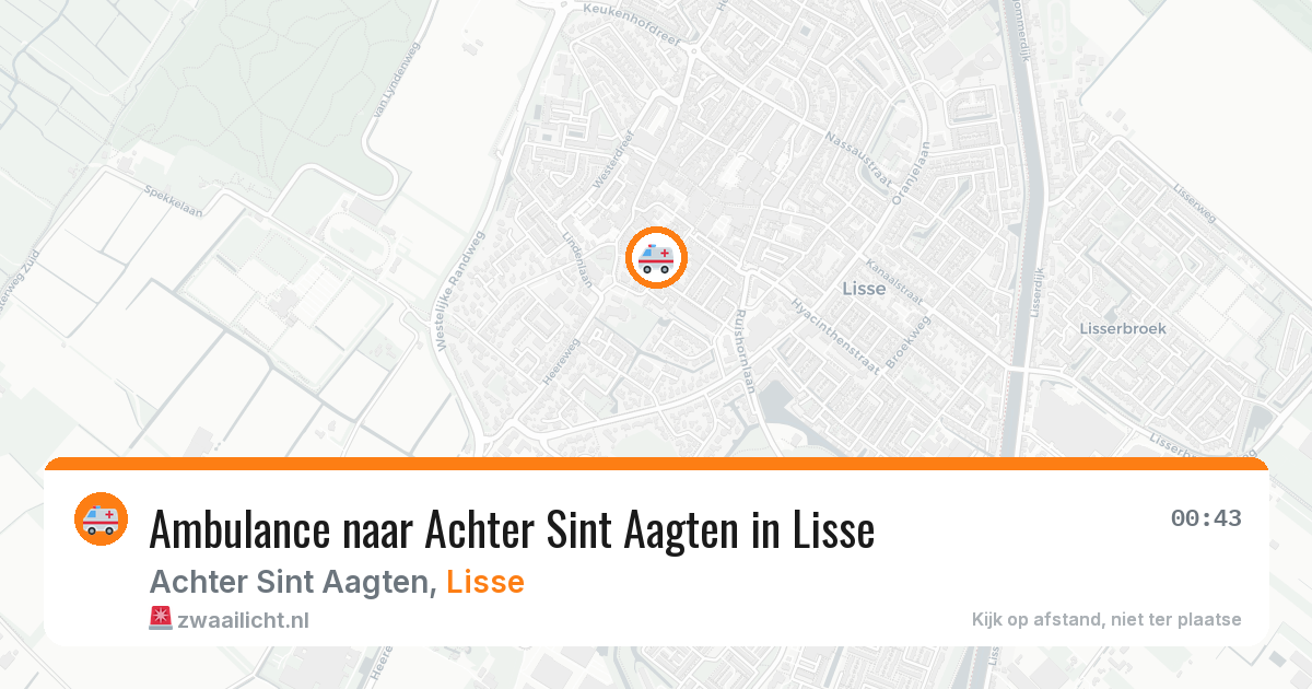 Ambulance naar Achter Sint Aagten in Lisse — 27 jul 2026