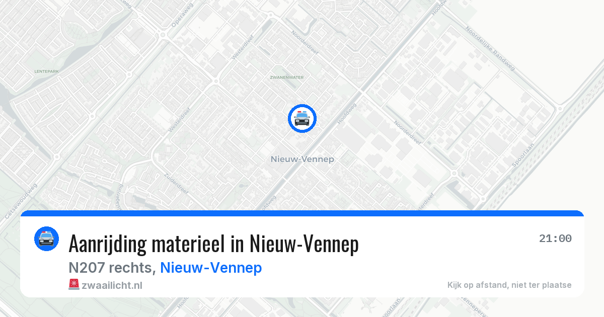 Aanrijding materieel in Nieuw-Vennep — 19 mrt 2026