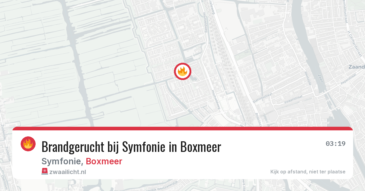 Brandgerucht bij Symfonie in Boxmeer — 9 jun 2026