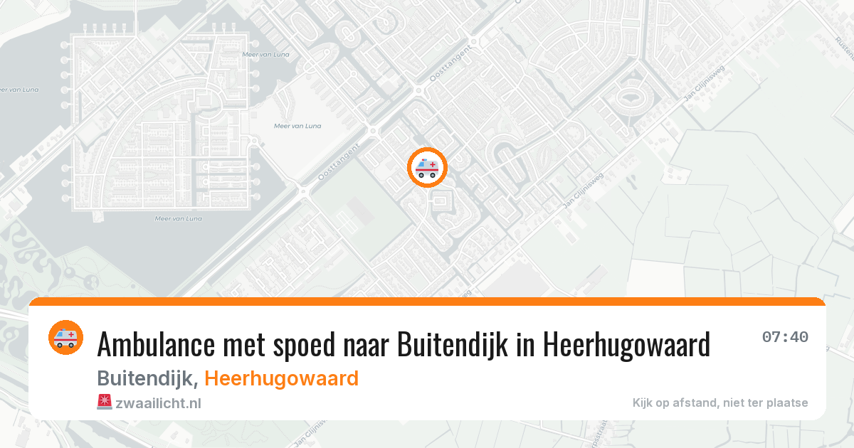 Ambulance met spoed naar Buitendijk in Heerhugowaard — 20 mei 2026