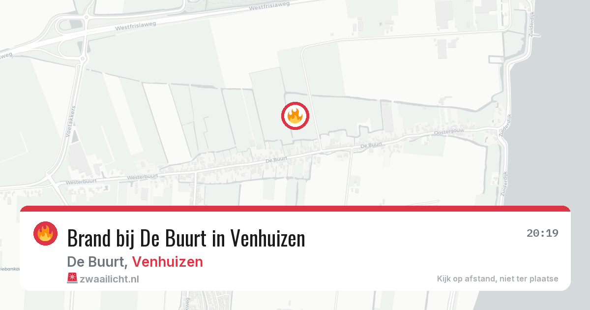 Brand bij De Buurt in Venhuizen — 29 mei 2026