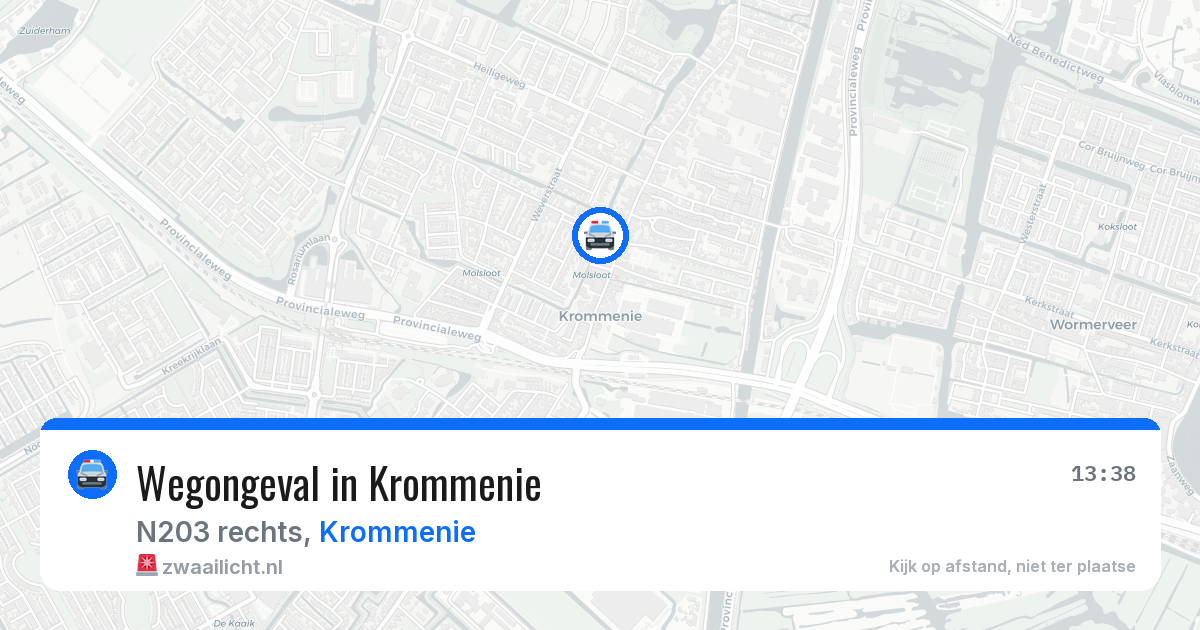 Wegongeval in Krommenie — 16 mei 2026
