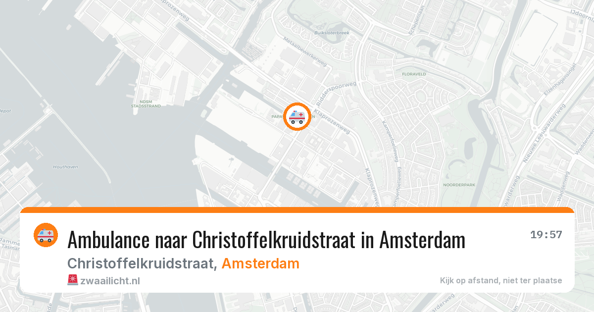 Ambulance naar Christoffelkruidstraat in Amsterdam — 17 jul 2026