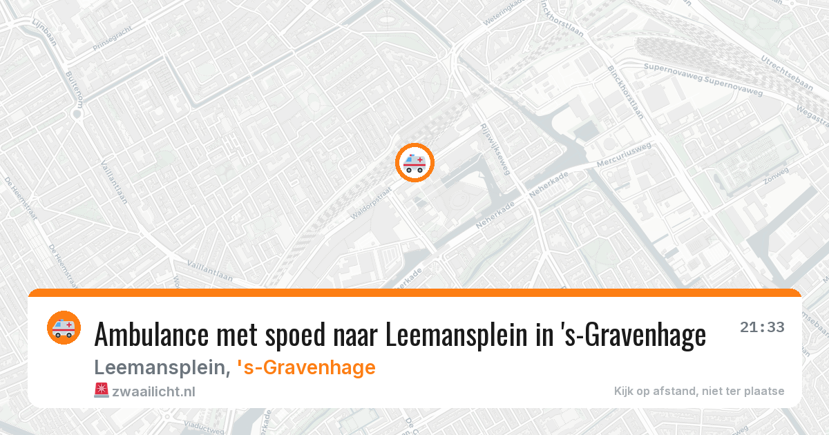Ambulance met spoed naar Leemansplein in 's-Gravenhage — 9 mrt 2026