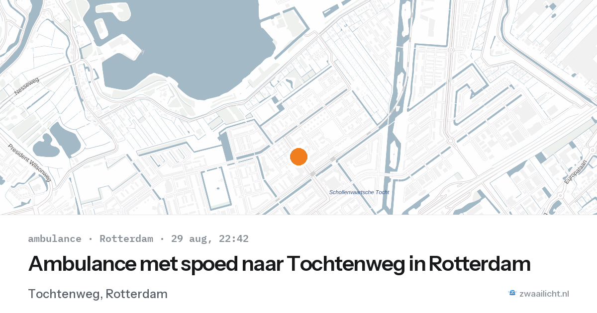 Ambulance met spoed naar Tochtenweg in Rotterdam — 29 aug 2026