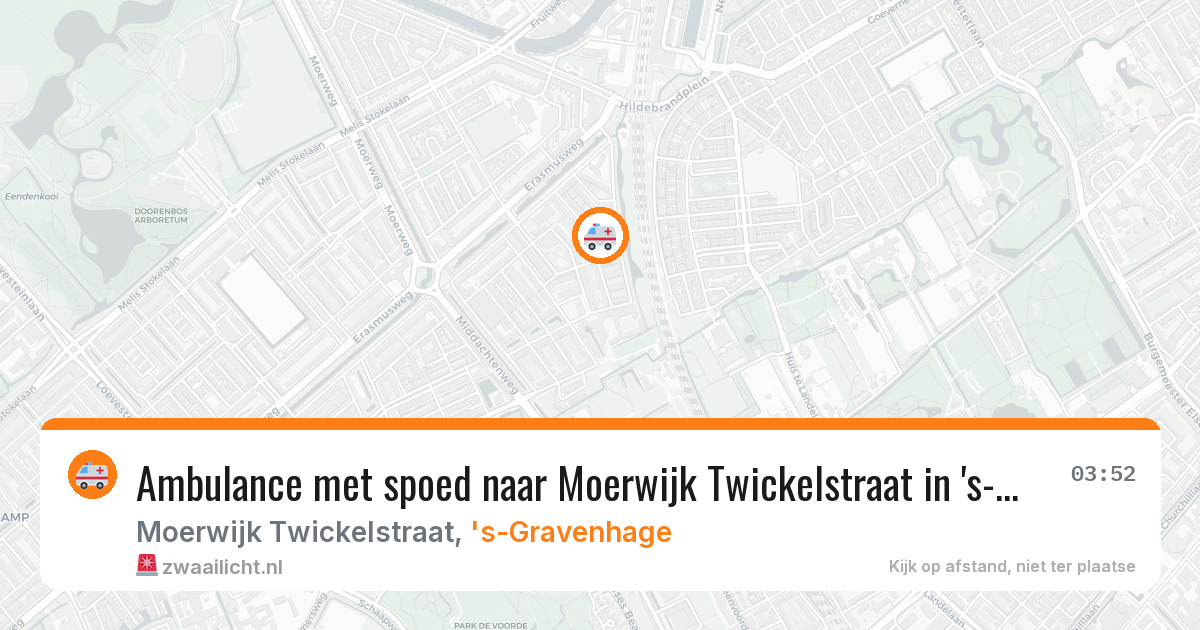 Ambulance met spoed naar Moerwijk Twickelstraat in 's-Gravenhage — 12 feb 2026