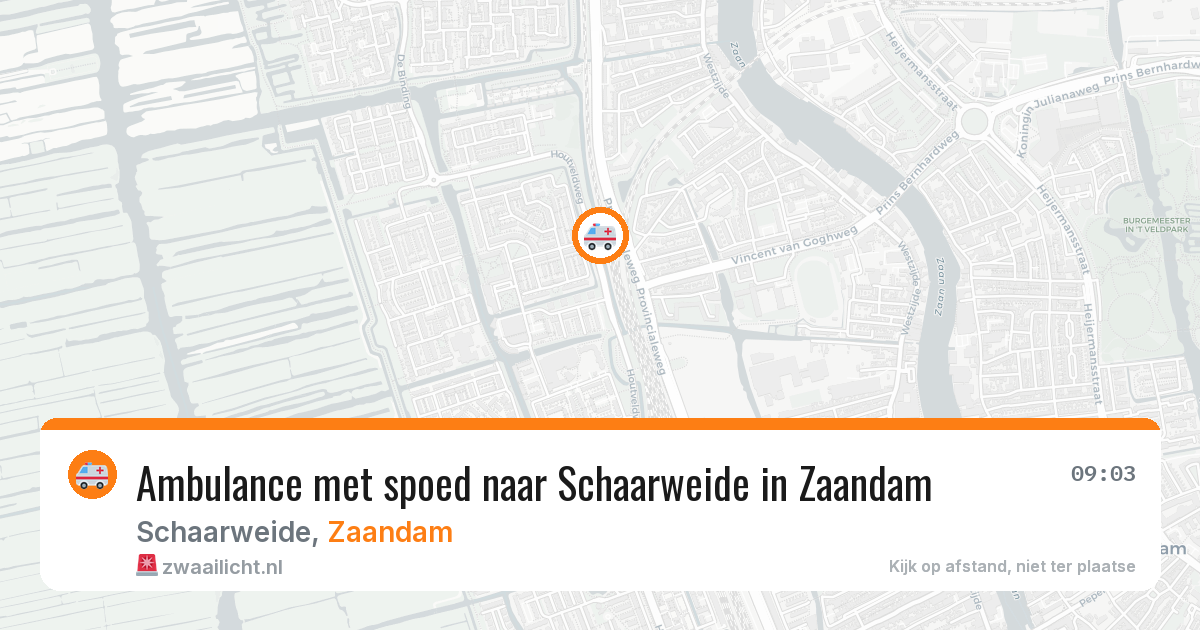 Ambulance met spoed naar Schaarweide in Zaandam — 23 apr 2026