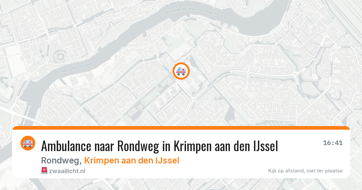 Ambulance naar Rondweg in Krimpen aan den IJssel — 10 jun 2026