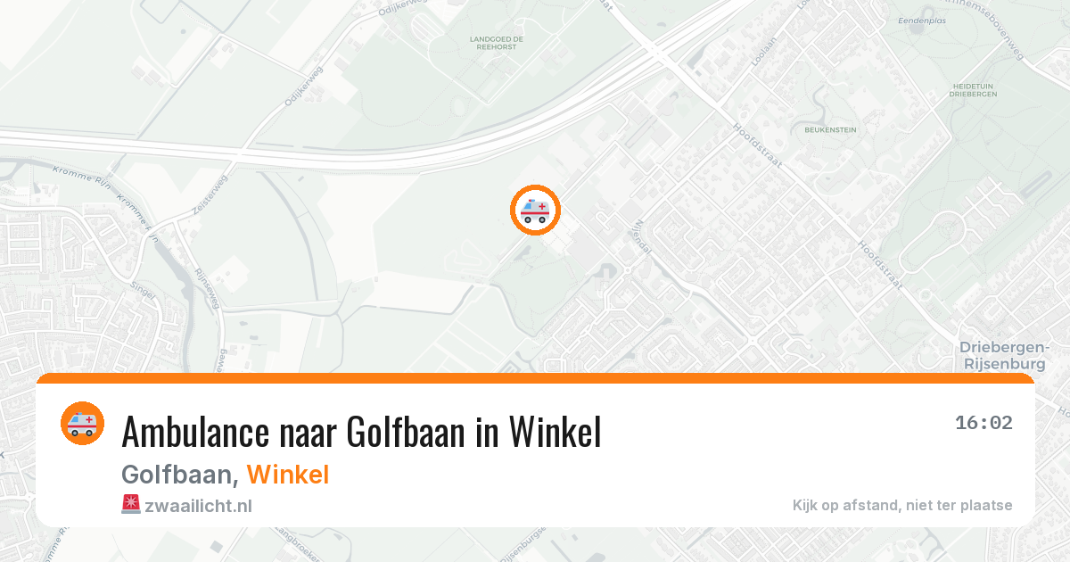 Ambulance naar Golfbaan in Winkel — 3 aug 2026
