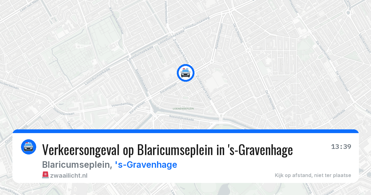 Verkeersongeval op Blaricumseplein in 's-Gravenhage — 21 apr 2026
