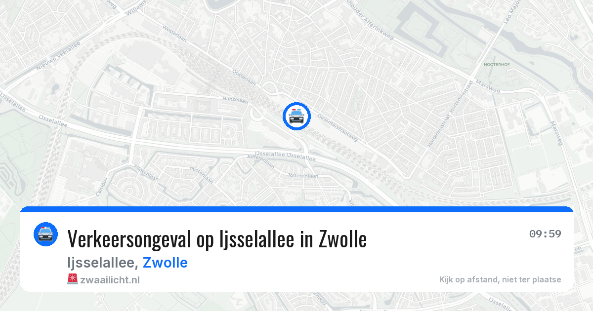 Verkeersongeval op Ijsselallee in Zwolle — 25 mei 2026