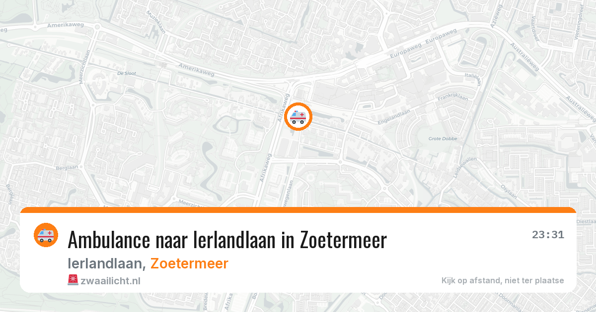 Ambulance naar Ierlandlaan in Zoetermeer — 16 mei 2026