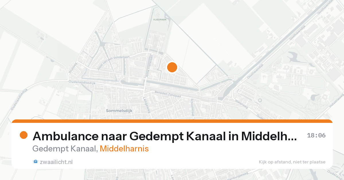 Ambulance naar Gedempt Kanaal in Middelharnis — 22 aug 2026