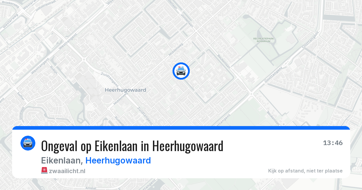 Ongeval op Eikenlaan in Heerhugowaard — 17 jun 2026